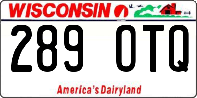 WI license plate 289OTQ