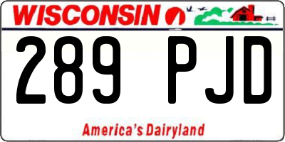 WI license plate 289PJD
