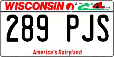 WI license plate 289PJS
