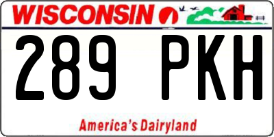 WI license plate 289PKH