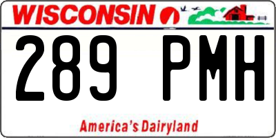 WI license plate 289PMH