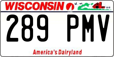 WI license plate 289PMV
