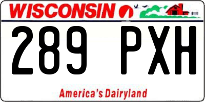 WI license plate 289PXH