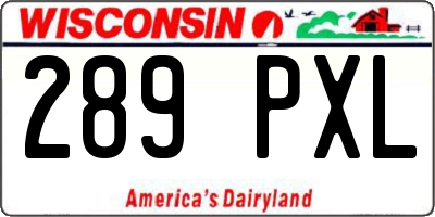 WI license plate 289PXL