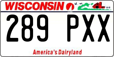 WI license plate 289PXX