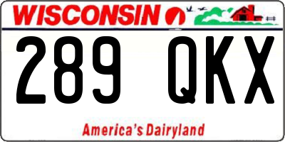 WI license plate 289QKX