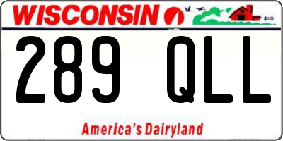 WI license plate 289QLL