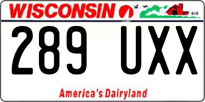 WI license plate 289UXX