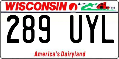 WI license plate 289UYL