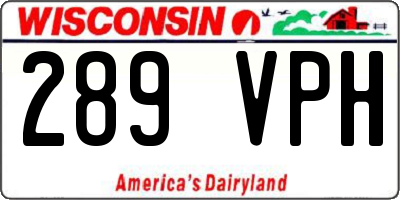 WI license plate 289VPH
