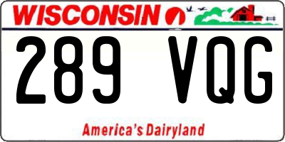 WI license plate 289VQG