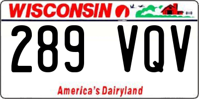 WI license plate 289VQV