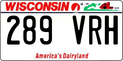 WI license plate 289VRH