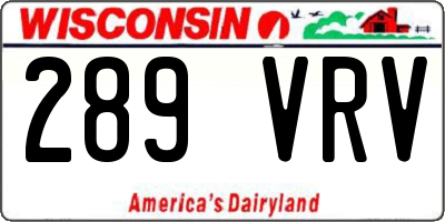 WI license plate 289VRV