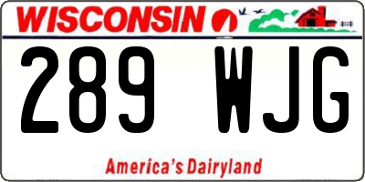 WI license plate 289WJG