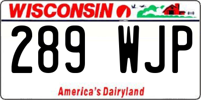 WI license plate 289WJP