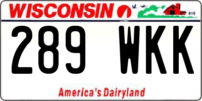 WI license plate 289WKK
