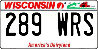 WI license plate 289WRS