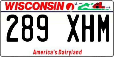 WI license plate 289XHM