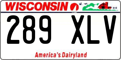 WI license plate 289XLV