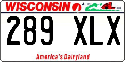 WI license plate 289XLX
