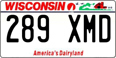 WI license plate 289XMD