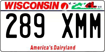 WI license plate 289XMM