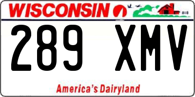 WI license plate 289XMV