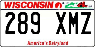 WI license plate 289XMZ