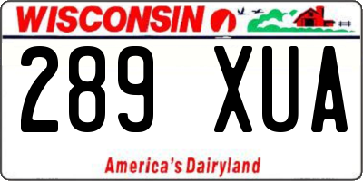 WI license plate 289XUA