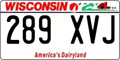 WI license plate 289XVJ