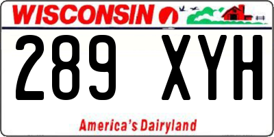 WI license plate 289XYH