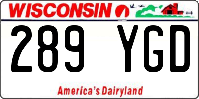 WI license plate 289YGD