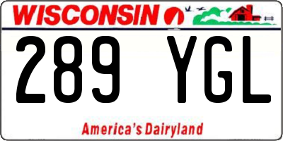 WI license plate 289YGL