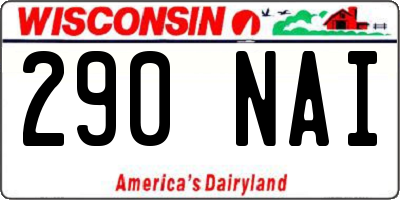 WI license plate 290NAI