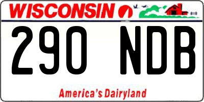 WI license plate 290NDB
