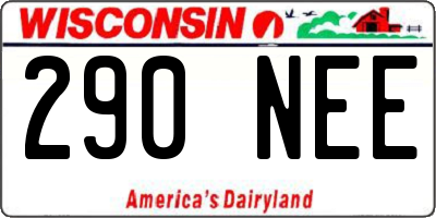 WI license plate 290NEE