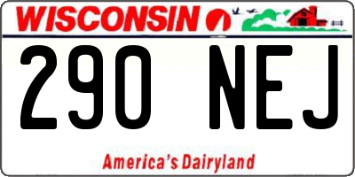 WI license plate 290NEJ