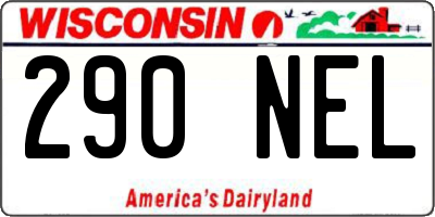 WI license plate 290NEL