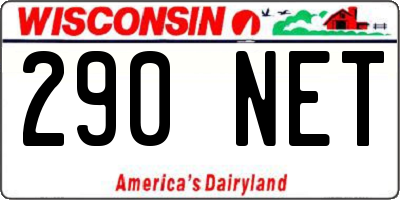 WI license plate 290NET