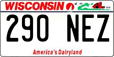 WI license plate 290NEZ