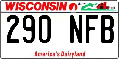 WI license plate 290NFB