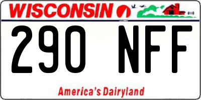 WI license plate 290NFF
