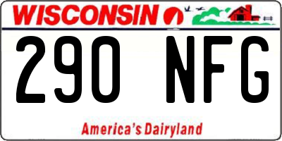 WI license plate 290NFG