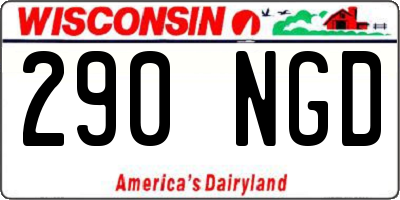 WI license plate 290NGD