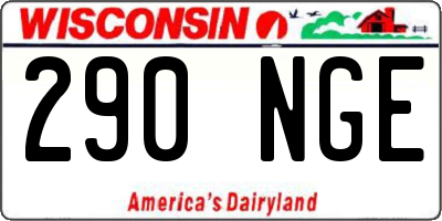 WI license plate 290NGE