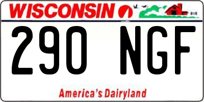 WI license plate 290NGF