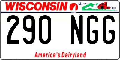 WI license plate 290NGG
