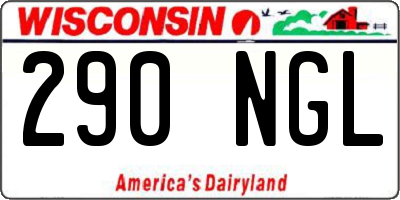 WI license plate 290NGL