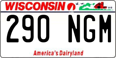 WI license plate 290NGM